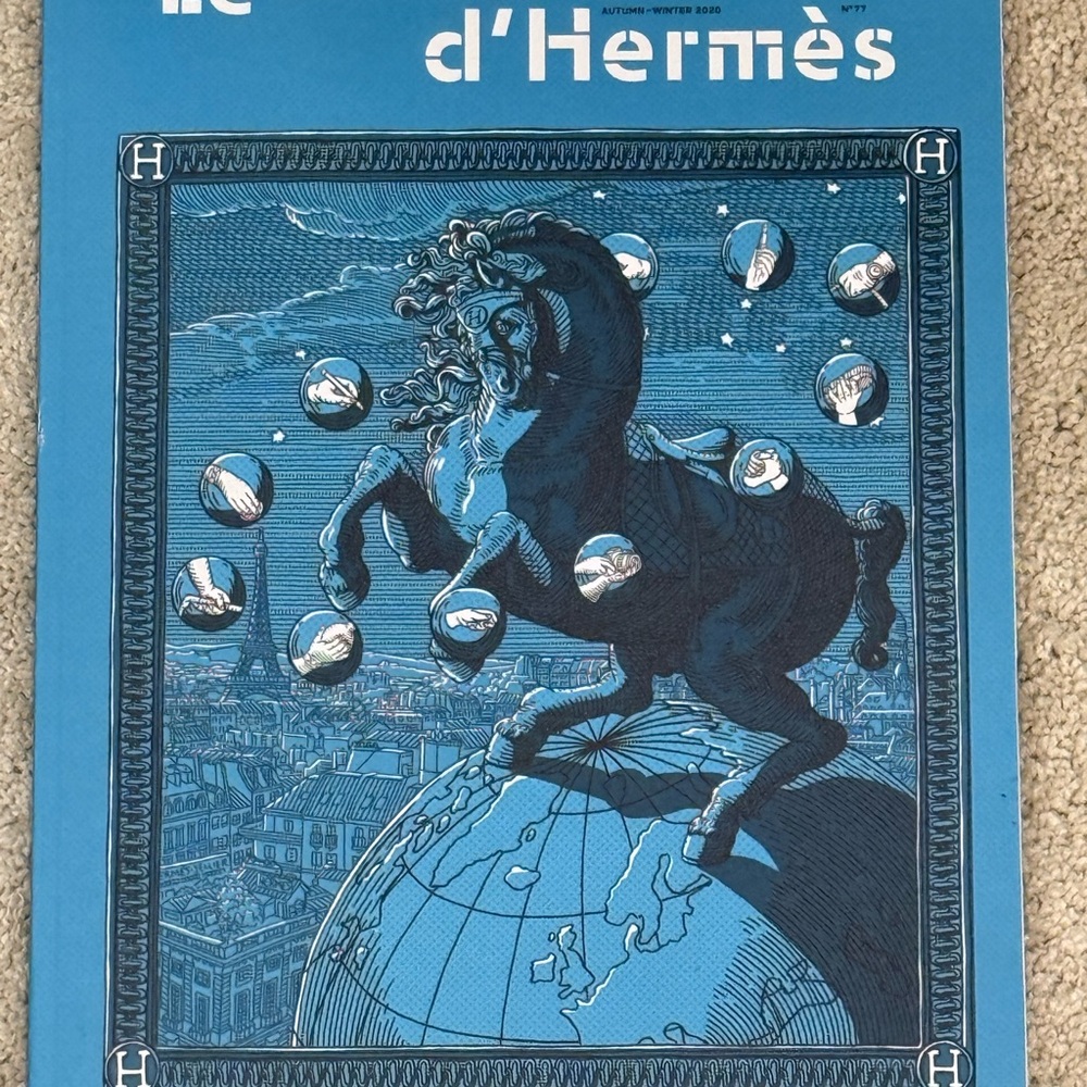 Hermès Blue Illustrated Book - Autumn/Winter 2020